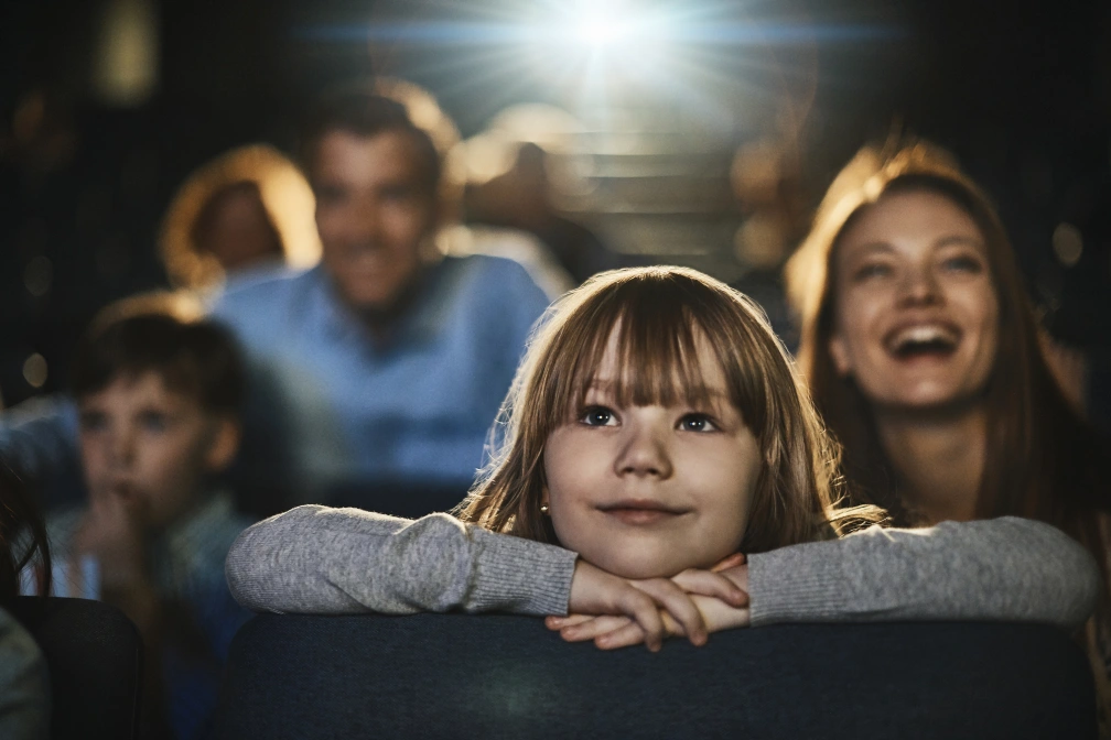 Family in the cinema